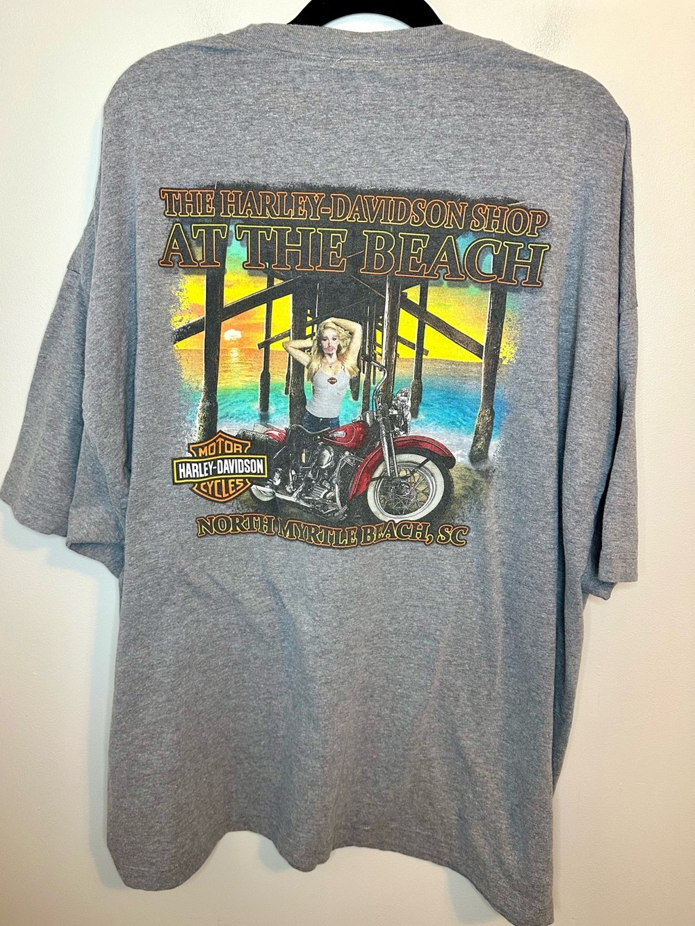 Harley Davidson 4XL North Myrtle Beach SC Motorcycle Graphic T Shirt Gray